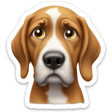 pleading eyes but also biting pointer finger sticker