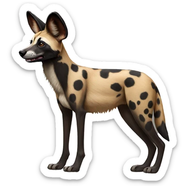 african wild dog sticker
