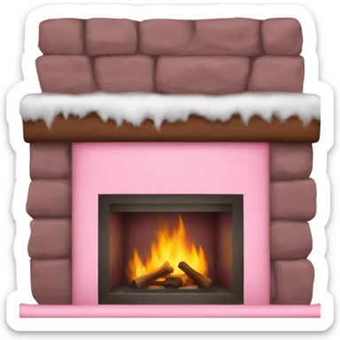 Winter Pink FirePlace sticker