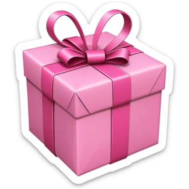 Pink Gift wrapped with only black rope sticker