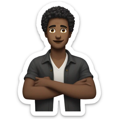 a non binary man moving their arms like the actor Totò sticker