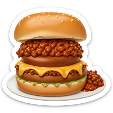 person eating sloppy joe sticker