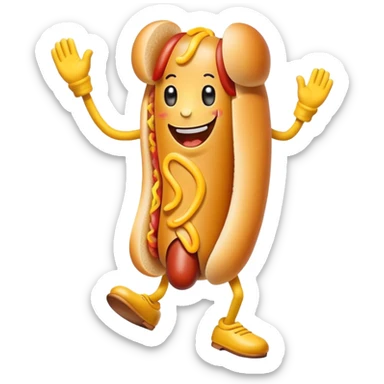Hot dog dancing  sticker