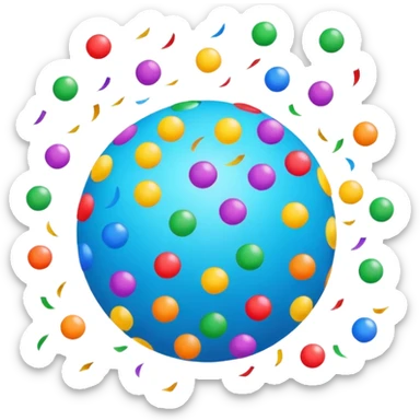 “confetti ball exploding sticker
