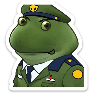 bufo dressed as pilot sticker