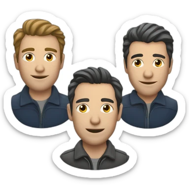 Une équipe de 3 hommes français sticker