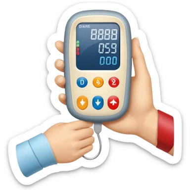 diabetes meter hand test sticker