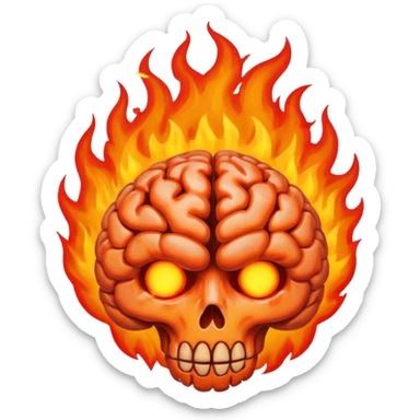 brain on fire sticker