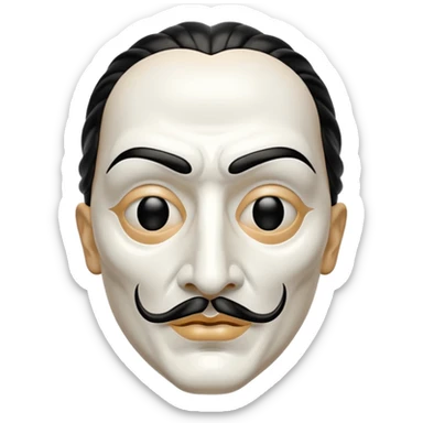 Money Heist, Dali mask (white), realistic sticker