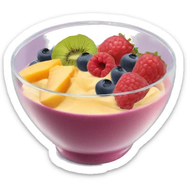 Healthy bowl of smoothie with fruit and berries  sticker
