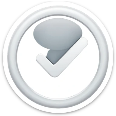 Make a grey circle with a white tick sticker