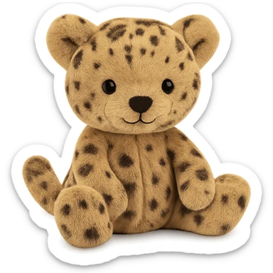 cute baby jaguar jellycat plushie sticker