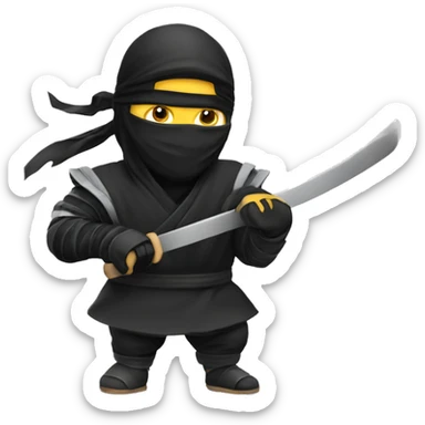 ninja playing field hocke sticker
