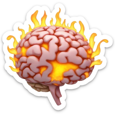  brain on fire sticker