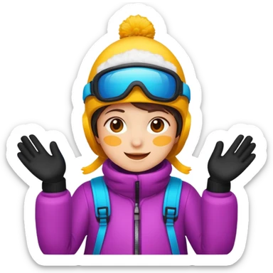 skies,colorful, Snow Gear,negative: character. sticker