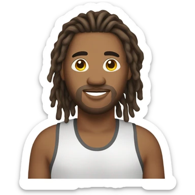 plus size man with locs sticker