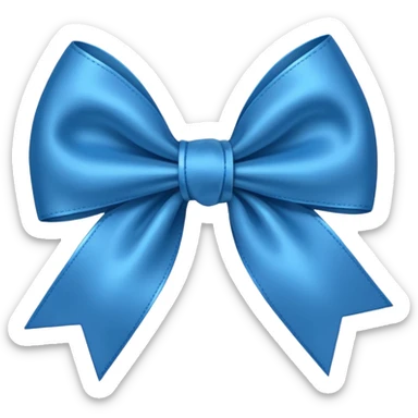 um laço azul sticker