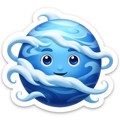 blue planet Neptune sticker