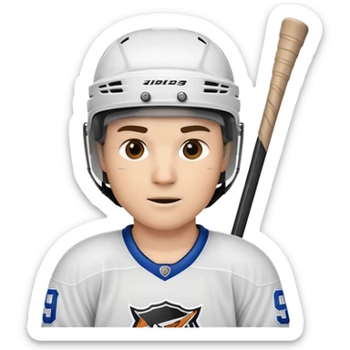 hockey player with iced codeee  sticker