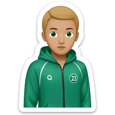 human player number 230 wearing green Squid Game tracksuit sticker