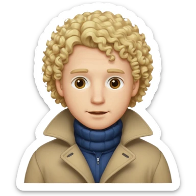 Man with Curly Hair – Blonde curls wearing winter clothes




 sticker