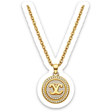 Y2K Juicy couture necklace sticker