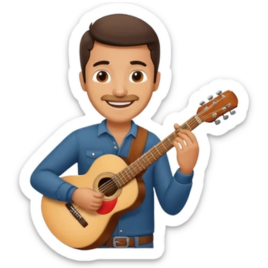 Spanish man playing guitar emoji sticker