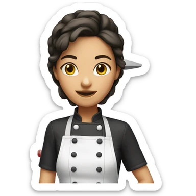 cook brunette sticker