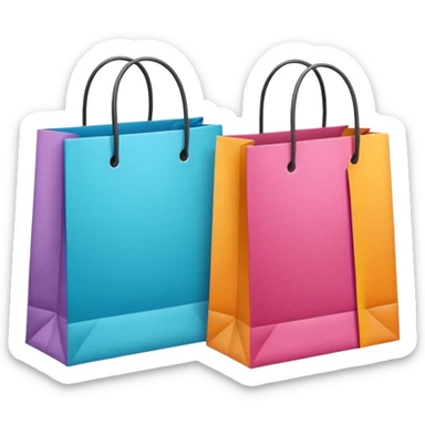 2 beautiful shopping bag with details sticker