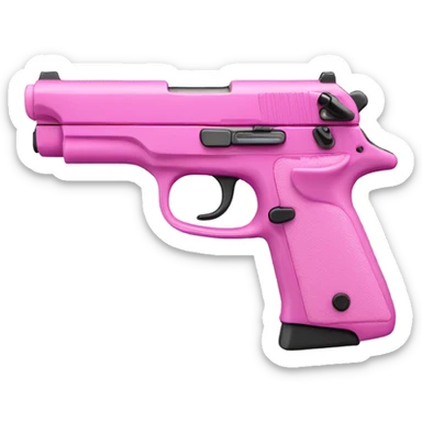 Pink gun sticker