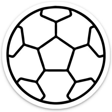 Soccer ball with detailed hexagon pattern sticker
