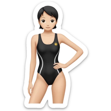 One piece swimsuit sticker