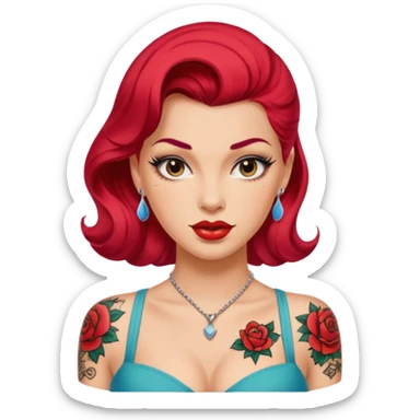 pin-up tattoo all-over sticker