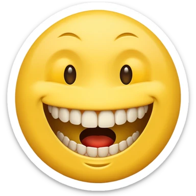 Weird creepy smile emoji sticker