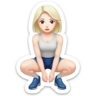 Blood naked girl squatting sfw sticker