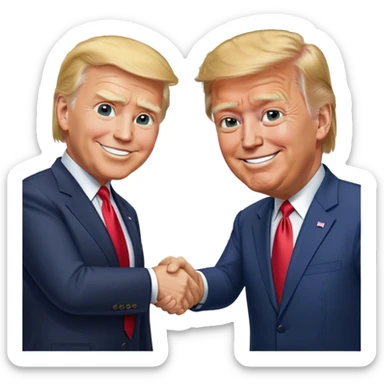 Trump sucking up to Biden sticker