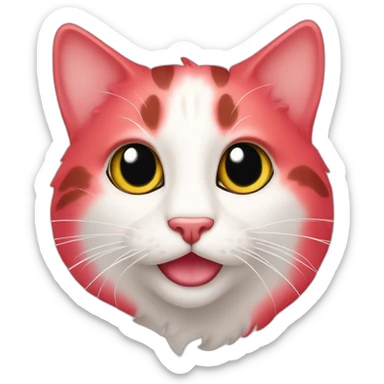 Cat strawberry ￼ sticker