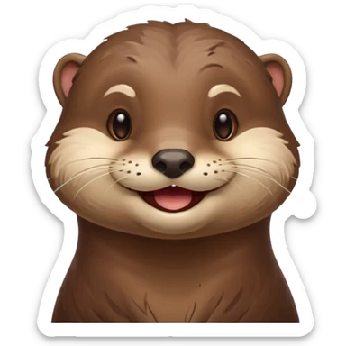 a flirty otter winking sticker