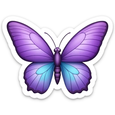 Emoji de mariposa lila sticker