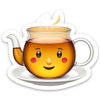 İnce belli bardakta çay sticker