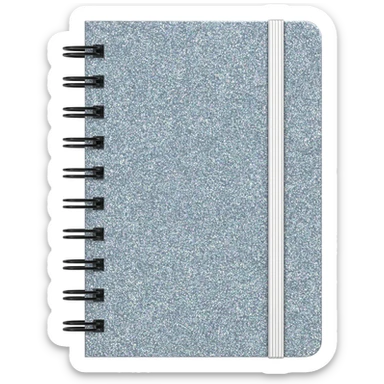 caderno glitter vidro sticker