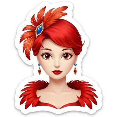 Make a red drinking  coquette  sticker