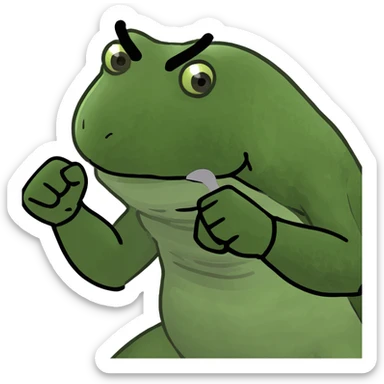 bufo is throwing punches sticker