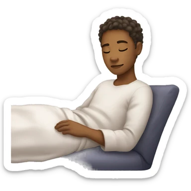 Medium skin toned teenager sleeping sticker