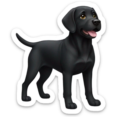 black lab dog sticker
