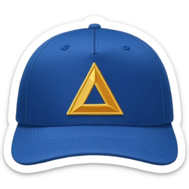 cap with triangle sticker