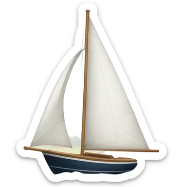 sailboat in the middle of the ocean sticker