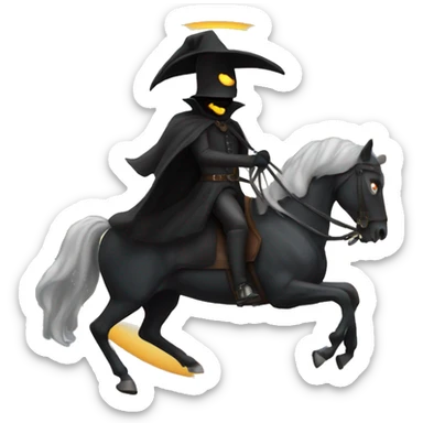 a headless horseman has a problem sticker