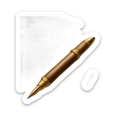 an open book and an antique pen above it sticker