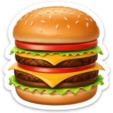 Just burger como logo agregando el texto sticker